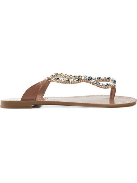 dolce gabbana flip flops damen|dolce and gabbana embellished slides.